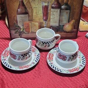 Cambell's Colorful Fruit Pattern Dinnerware Set